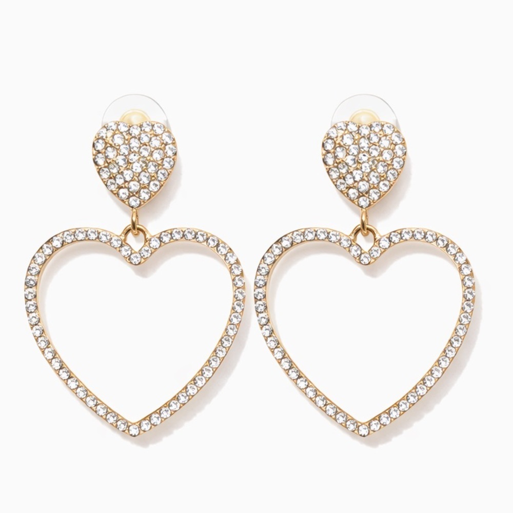 ⚜️ Trendy Gold Heart Earrings